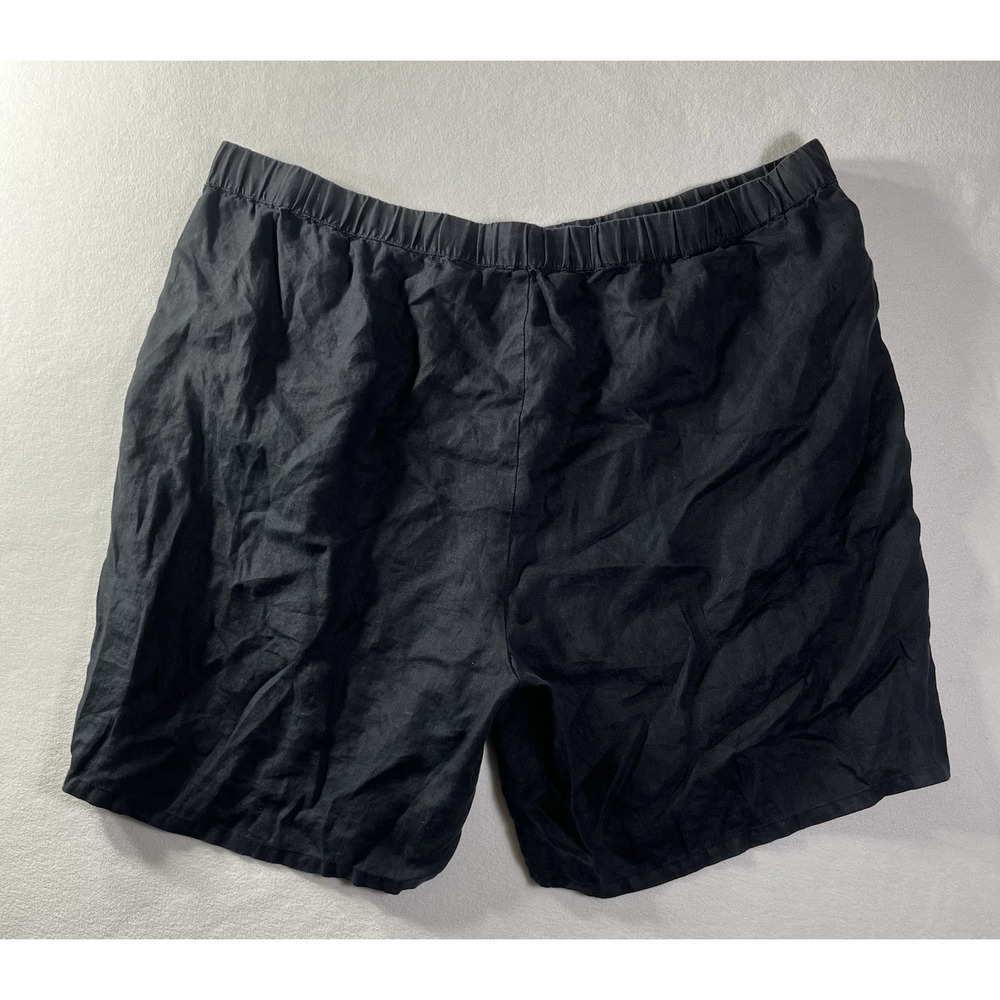 Eileen Fisher Organic Linen Black Shorts Sz 3XL —Stitching Issue - Picture 6 of 9